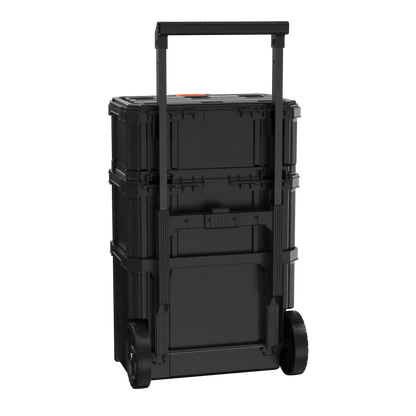 Stackable Storage System - 3 Piece Set (Small, Deep Toolbox, and Rolling Tote)