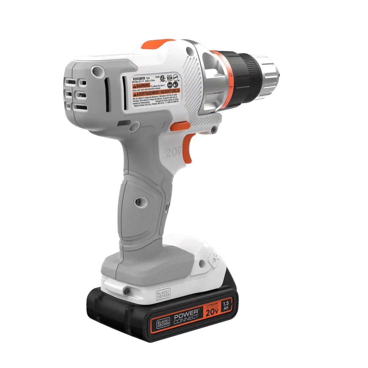 20V MAX *POWERCONNECT™ MATRIX™ Cordless Drill/Driver Kit, Battery and Charger Included (White)