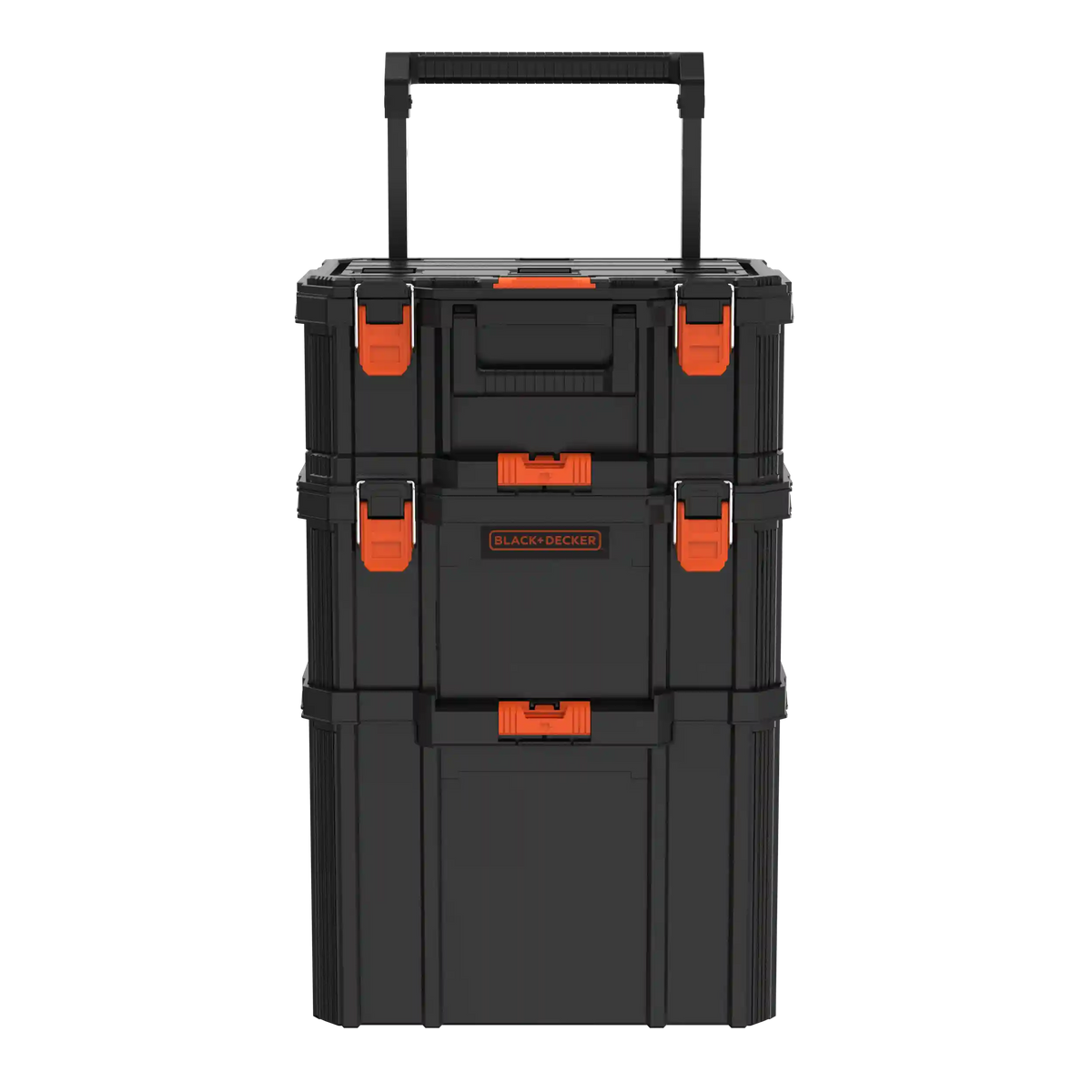 Stackable Storage System - 3 Piece Set (Small, Deep Toolbox, and Rolling Tote)