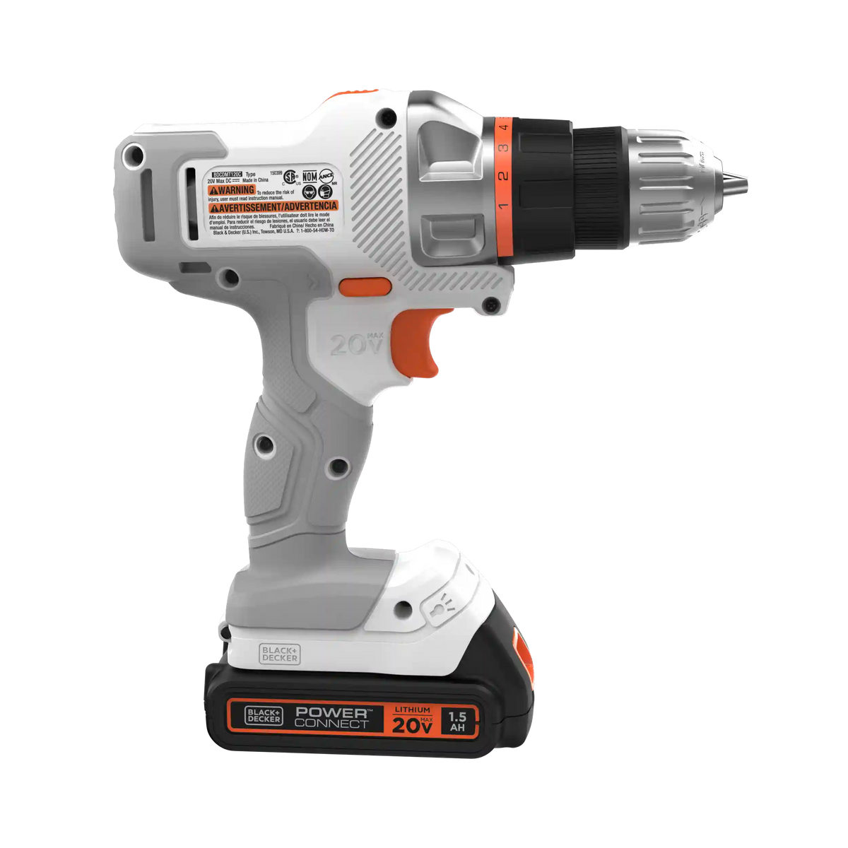 20V MAX *POWERCONNECT™ MATRIX™ Cordless Drill/Driver Kit, Battery and Charger Included (White)