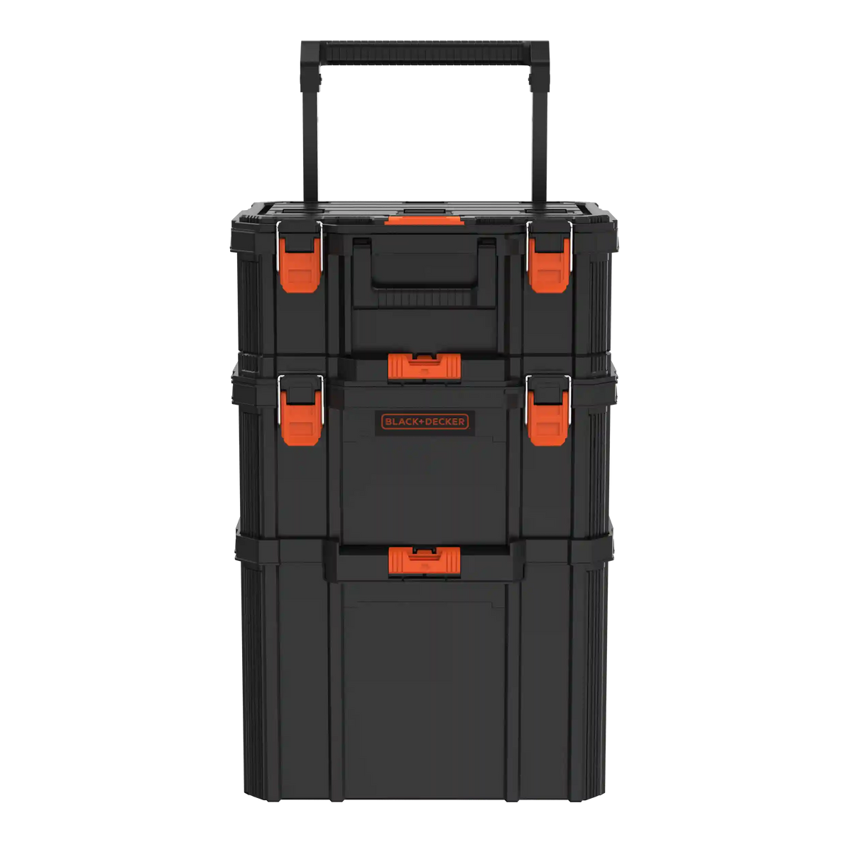 Stackable Storage System - 3 Piece Set (Small, Deep Toolbox, and Rolling Tote)