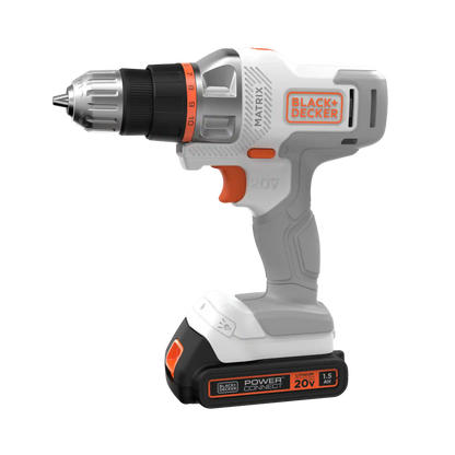 20V MAX *POWERCONNECT™ MATRIX™ Cordless Drill/Driver Kit, Battery and Charger Included (White)