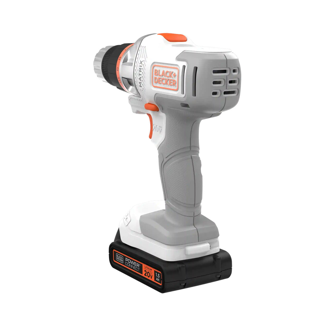 20V MAX *POWERCONNECT™ MATRIX™ Cordless Drill/Driver Kit, Battery and Charger Included (White)