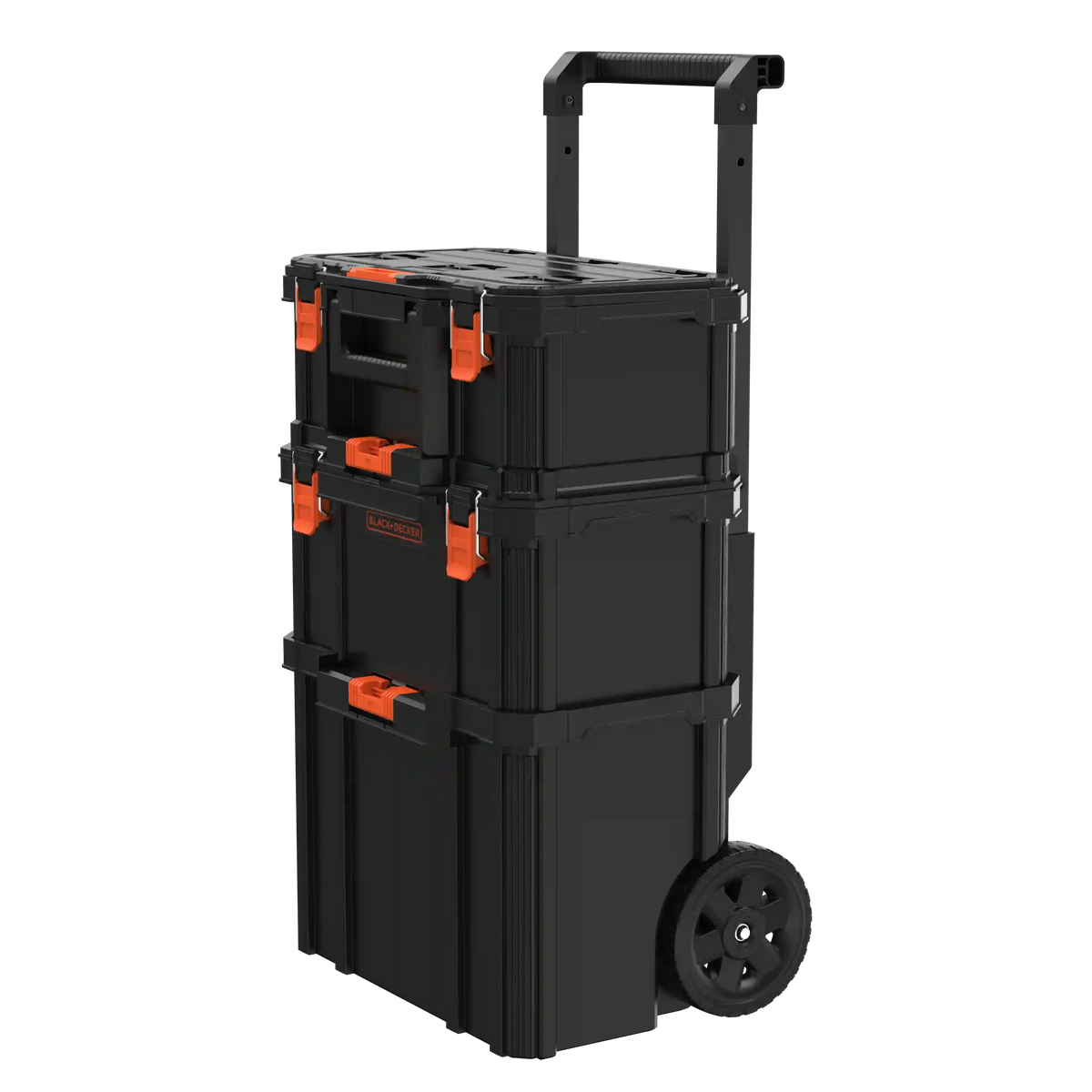 Stackable Storage System - 3 Piece Set (Small, Deep Toolbox, and Rolling Tote)