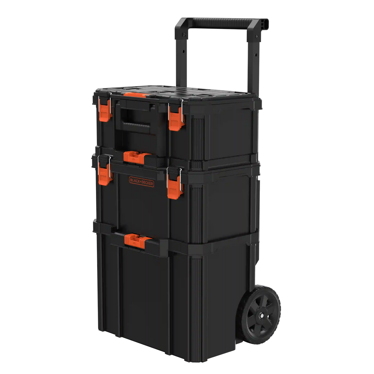 Stackable Storage System - 3 Piece Set (Small, Deep Toolbox, and Rolling Tote)