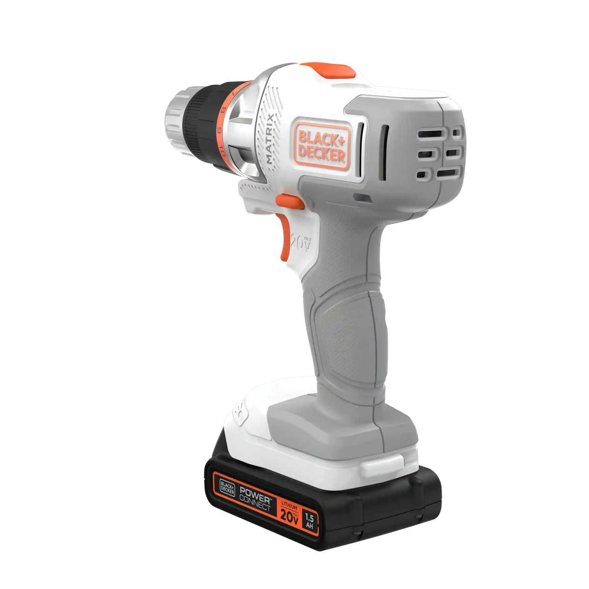 20V MAX *POWERCONNECT™ MATRIX™ Cordless Drill/Driver Kit, Battery and Charger Included (White)