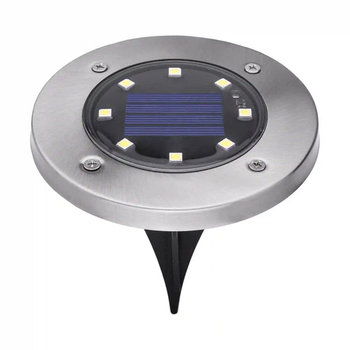 Outdoor Solar Disk Light, 8 Pack