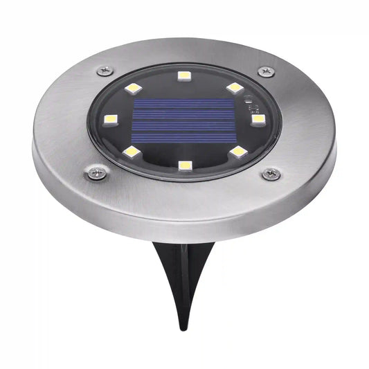 Outdoor Solar Disk Light, 8 Pack