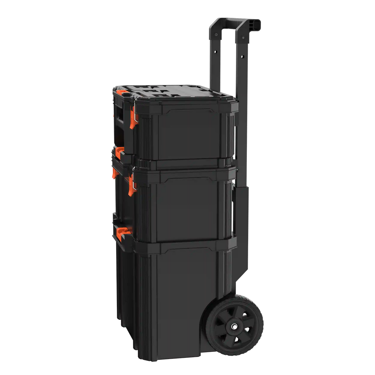 Stackable Storage System - 3 Piece Set (Small, Deep Toolbox, and Rolling Tote)