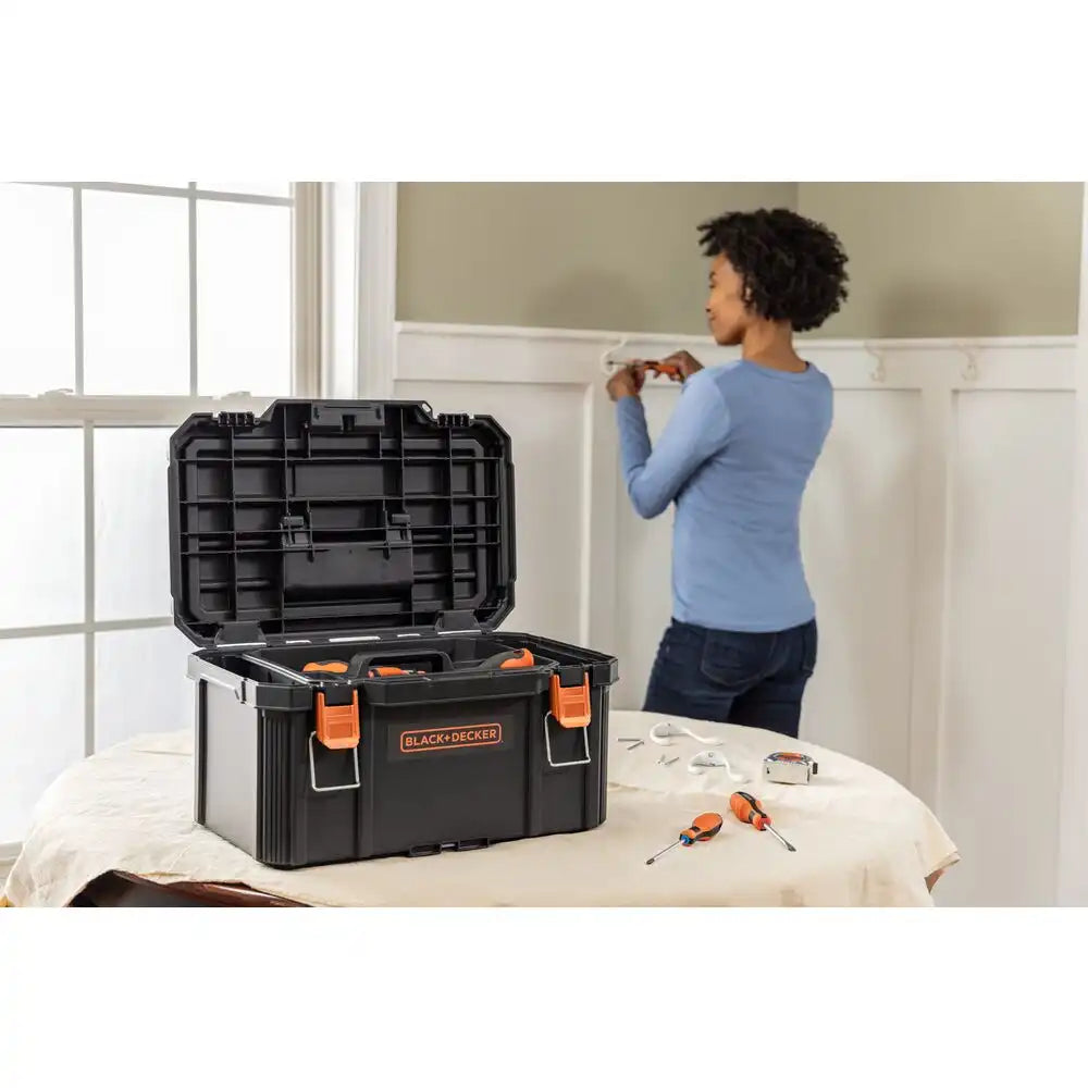 Stackable Storage System - 3 Piece Set (Small, Deep Toolbox, and Rolling Tote)