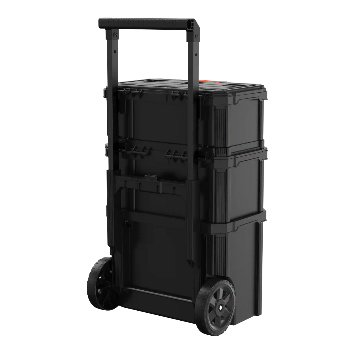 Stackable Storage System - 3 Piece Set (Small, Deep Toolbox, and Rolling Tote)